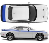 Pegatinas / Vinilos para coche franjas lateral/maletero Mopar compatibles con Dodge Challenger 2008 - 2020