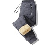 Winter Pants Men Motorcycle Plush Thick Fleece Sweatpant Lambswool Thermal Trousers Casual Pants Windproof Warm Cotton Pant Male