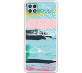Funda compatible con Samsung Galaxy A22 5G - Be Unique Funda Gel colores geométricos