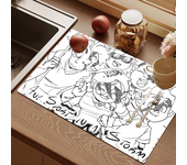 The Owl House Kitchen Tableware Dish Drying Mats Desk Drain Pad Heat Resistant Counter Top Mat Non-slip Draining Placemat