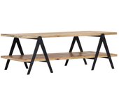 vidaXL Mesa de centro madera maciza de mango 115x60x40 cm Marrón, Multicolor, Mesita de Salón o Comedor o Auxiliar Mesa de Café Meuble Salón