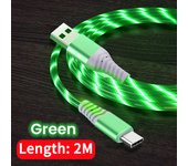 Cable LED brillante de carga rápida 3A, Cable Micro USB tipo C, transferencia de datos de alta velocidad, Streamer fluido, luz LED, Cable USB C
