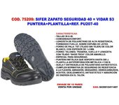 Sifer-safety zapato seguridad 40   vidar s3  punt+plant pu207-40