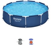 VidaXL Piscina Steel Pro Bestway 4678L paredes anticorrosión azul Ø305 cm