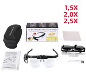 Rechargeable Head Magnifier Glasses Magnifier with LED Light Jeweler Headband Magnifier Eye Glasses Optical Glass Tool