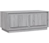 vidaXL Mesa de centro madera contrachapada 102x50x44 cm Blanco, Negro, Blanco brillante Mesita de Salón o Comedor o Auxiliar Mesa de Café Meuble Salón