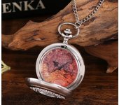 12 Types New Fashion Silver Starry Sky Hollow Retro Pocket Watch Creative Gift Necklace Clock Chain Watches Birthday Gifts