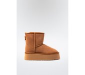Botín australiano plataforma de mujer camel VAS 71-765