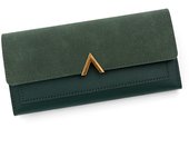 Cartera larga sencilla en forma de V para mujer, de moda, de gran capacidad, tarjetero, monedero, cartera de mano con cremallera, cartera femenina