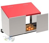 Suinga Nido Exterior para Gallinas con Bandeja de Plástico y Techo con Aperturas