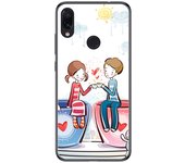 Tumundosmartphone FUNDA de GEL TPU para Xiaomi Redmi Note 7 diseño Café Dibujos