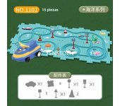 5-25Pcs DIY Assembly of Electric Track City Scene Children's Educational Track Car Puzzle Car Track Game Set Children's Gifts