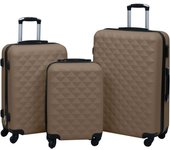 vidaXL Juego de Maletas Rígidas 3 Piezas ABS Rosa Trolley Equipaje de Viaje Color Rosa,  Dorado,  Marrón y mas