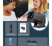 Y6S Portable Smart Projector 300 ANSI Android 12 Dual Wifi6 BT5.0 4K Home Cinema Outdoor Projector 1080P 1280*720P HD