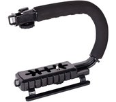Estabilizador de mano de video con agarre en forma de UC, compatible con DSLR y cámaras SLR portátiles livianas