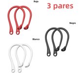 1 Pair Silicone Anti-lost Ear Hook for Apple AirPods 1 2 3 Pro Sports Anti-drop Ear Hook Wireless Earphone Ear Hook White Black
