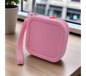 Silicone Organizer Wallet Coin Purse Simple Waterproof Zipper Cosmetic Bag Earphone Bag Students Small square bag