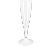 MONOUSO | Copa Reutilizable Durable PS Pie Blanco Cava 140ml 2P (48 Uds)