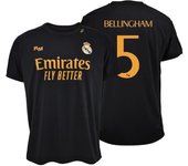 Camiseta Real Madrid Bellingham 5 Negro 3a  Eq Temporada 23/24 Roger's (Licencia) Para Adultos XL