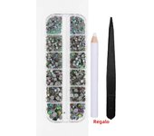 AAAA 4008-6016Pcs Hot Fix Rhinestones Set Crystal Glass Hotfix Rhinestone Applicator Iron-on Strass Rhinestone Heat-fix Tool Gun