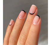 24 Pcs/set Artificial Square Head Short Nail Art Fake Nails Girl Pink White French Removable False Nail Ballerina Press on Nails