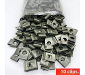 100pcs/20pc Mixed Car Metal Screw Tapping Fastener Clip U-Type Clip with Screw Anti-rust Protection Clip Screw Buckle Iron Sheet