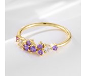 new minimalistic birthstone zircon trend the night sky Inspired twinkling stars Stackable cluster rings jewelry for women girls