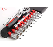 12 in 1 combination set vanadium steel Torque ratchet wrench set 1/4 "3/8" 1/2 "CR-V Universal Vehicle cycle Socket Wrench Kit