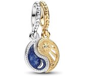 Pandora Moments Charms - Corazón de Plata de ley y Chapado en Gold Rose de Quilates, Viene con Caja De Regno original.