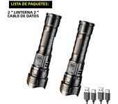 High Power Laser LED Flashlights USB Rechargeable Strong Hand Light Multifunctional Torch Lamp For Emergency Camping