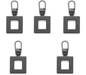 5pcs Detachable Metal Zipper Puller Universal Instant Repair Kit Zipper Sliders Head Repair Kit For Clothing Jacket Sewing Tools