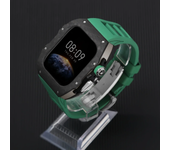 Luxury Carbon Fiber Case for Apple Watch S10 42mm 46mm Bezel Rubber Strap Modification Kit Iwatch Series 10 46mm 42mm