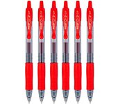 Bolígrafo Gel Pilot G2 07 Rojo Fino Retráctil 0.7mm Rellenable - Pack de 6
