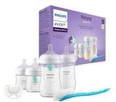Philips Avent Set de regalo de biberones para recién nacidos: 4 biberones chupete ultra suave y escobilla para biberón bebés de 0-12 meses