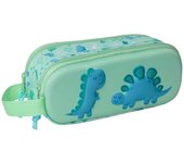 SAFTA  PORTATODO DOBLE 3D SAFTA DINO MOCHILAS 3D SAFTA DINO 6x21x8 Cms.