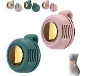 Mini ventilador portátil silencioso sin aspas con clip, mini ventilador ciclónico sin aspas con clip para la cintura, 3 velocidades, carga rápida, ideal para exteriores, viajes y oficina (rosa)