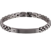 BREIL Colección BLACK DIAMOND, Pulsera Hombre en Acero, Ideas de Regalos para Hombre