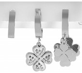 Akzent® Conjunto de 3 Pendientes de Argola "Teal" em Aço Inoxidável - 0615