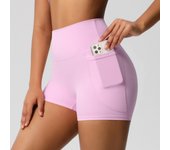 Pantalones de Yoga de Pure Color with Curve de Mermaid, Pantones de Tres Puntos with Bolsillo, Pantones Cortos de Yoga ajustados transpirables de beltada Haute para el Ambiente