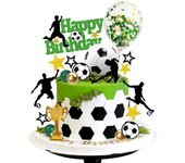 37 PCS Sports Cake Toppers Sports Cake Decoration with Soccer Football Baseball Basketball Tennis Golf for Boys Men Sports Theme