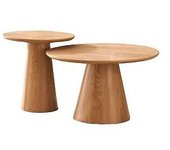 MOBELSTORE Set 2 mesas centro HORIZON