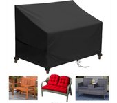 Funda para Banco de Jardín, Funda para Banco de Jardín de 2 Plazas y Exterior, Funda Protectora para Muebles de Jardín, Funda de Tela Oxford 420D para Sofá de Jardín, Impermeable, Resistente al Viento