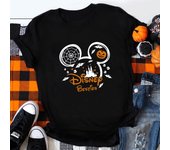 Disney Cartoon Happy Halloween Costume Jack Skellington Mickey Print Women's Magic Kingdom Fashion Disney Holiday T-Shirt