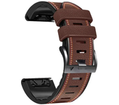 22 26mm Leather Silicone Watch Strap For Garmin Fenix 7 7X Pro 6X 6 Pro 5 5X Plus Tactix 7 Pro 935 945 Wristband Smart Bracelet