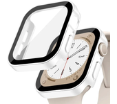 Glass+cover For Apple Watch case series 9 8 7 6 5 4 se 44mm 40m 41mm 45mm Straight Edge Screen Protector apple watch accessories