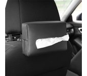 Car Tissue Box Holder Nappa Leather Car Center Console Armrest Napkin Box Sun Visor Backseat Tissue Case with Fix Strap