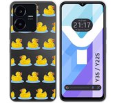 Funda Silicona Transparente para Vivo Y35 / Y22s diseño Pato Dibujos