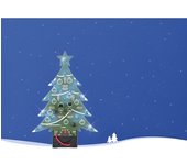 Whadda árbol de Navidad Intermitente 15 Leds Azules Luminosos