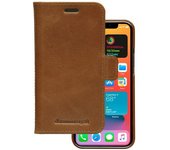 Dbramante1928 Lynge - Funda de piel para iPhone 12 mini, color marrón
