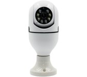 Cámara de Seguridad Oculta en Bombilla E27 de Yolanda Digital - Vigilancia 360°, Wi-Fi 2.4 G/5G, HD, Visión Nocturna, Audio Bidireccional, Fácil de Instalar - Ideal para Monitorear el Sueño del Bebé, Vigilancia, seguridad, cuidados bebe, YOLANDA DIGITAL
